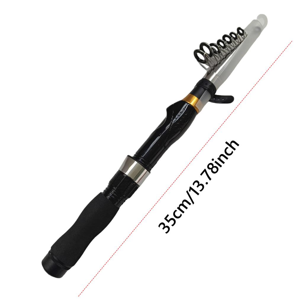1.3-2.3m Mini Travel Rod Lightweight Compact Design Portable Collapsible Fishing Pole Super Short for Saltwater and Freshwater