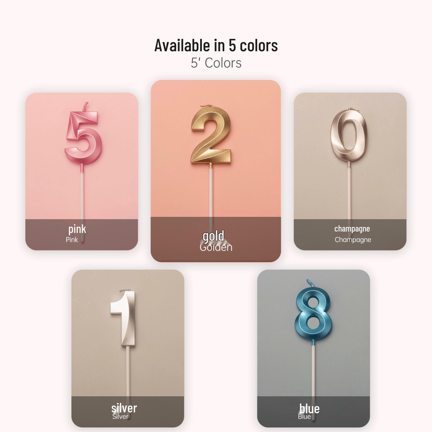 Цифровые свечи на день рождения - Креативные золотые и серебряные для романтического украшения торта на первый день рождения