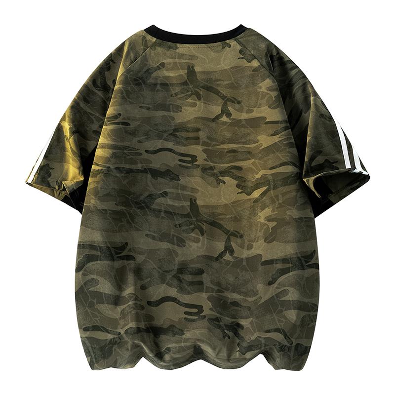 Camouflage Short-sleeved T-shirt Men's Summer Loose Casual Half-sleeved Top