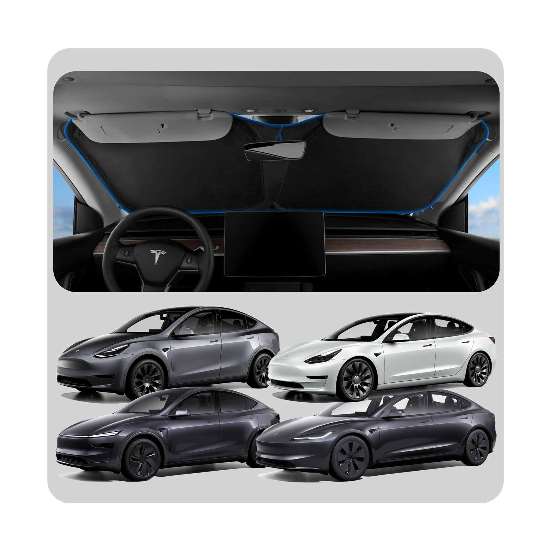 

Spigen Sunshade for Tesla Model Y Juniper and Tesla Model 3 Highland Glass UV with Carrying TO260 ACP06160 (2025) (2025/2024) Roof, Protection, чёрный
