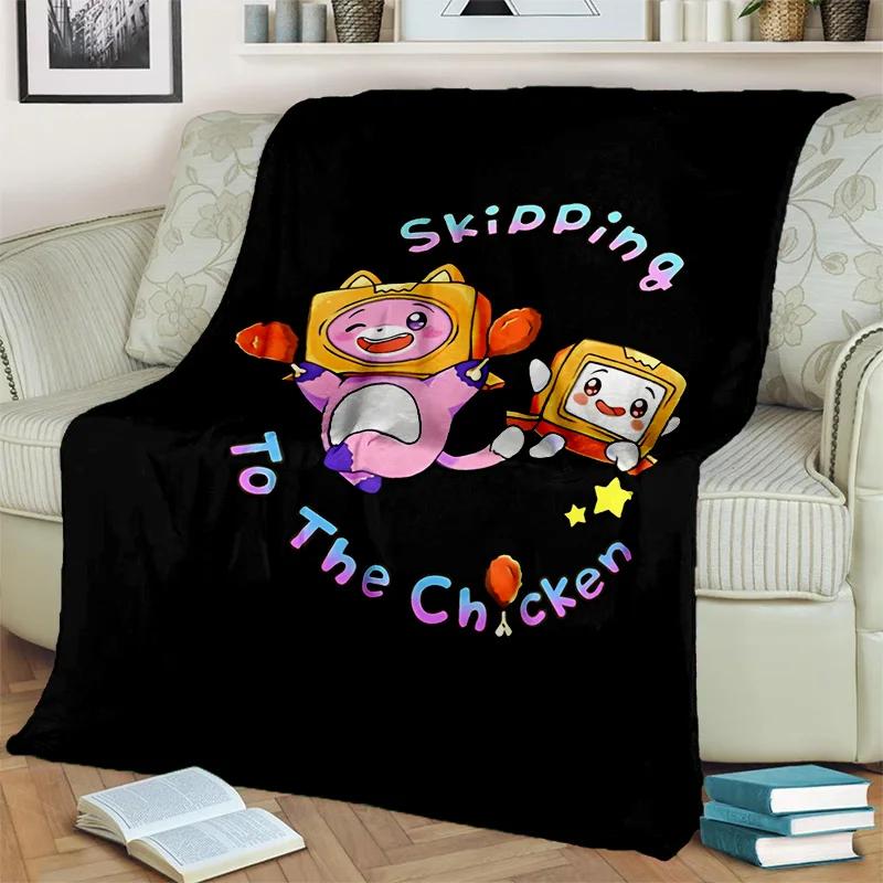 

Одеяло Happy Foxy Boxy и Rocky Lankybox, мягкое одеяло для дома, спальни, кровати, дивана, пикника, путешествия, офиса, одеяло, детское одеяло 75x90cm