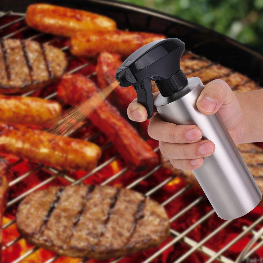 304 Stainless Steel Oil Sprayer Portable Durable Oil Dispenser Detachable Good Sealing Olive Oil Spray Bottle Air Fryer