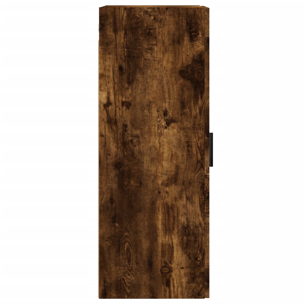 Wall Mounted Cabinet in Smoked Oak Finish 34.5 x 34 x 90 cm Engineered Wood