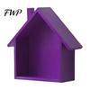 Bedroom Wall Decor Wood House Display Shelf, Mounted Decorative Floating Small Shelf Toys Dolls Organizer for Entryway, Living Room, Nursery