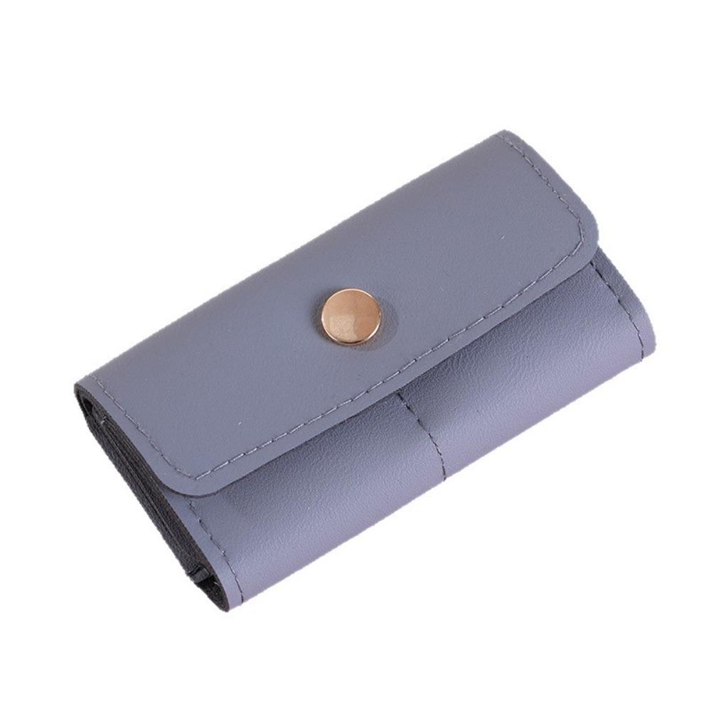 PU Portable Jewelry Roll Bag Wear-Resistant Portable Earrings Organizer  Necklace