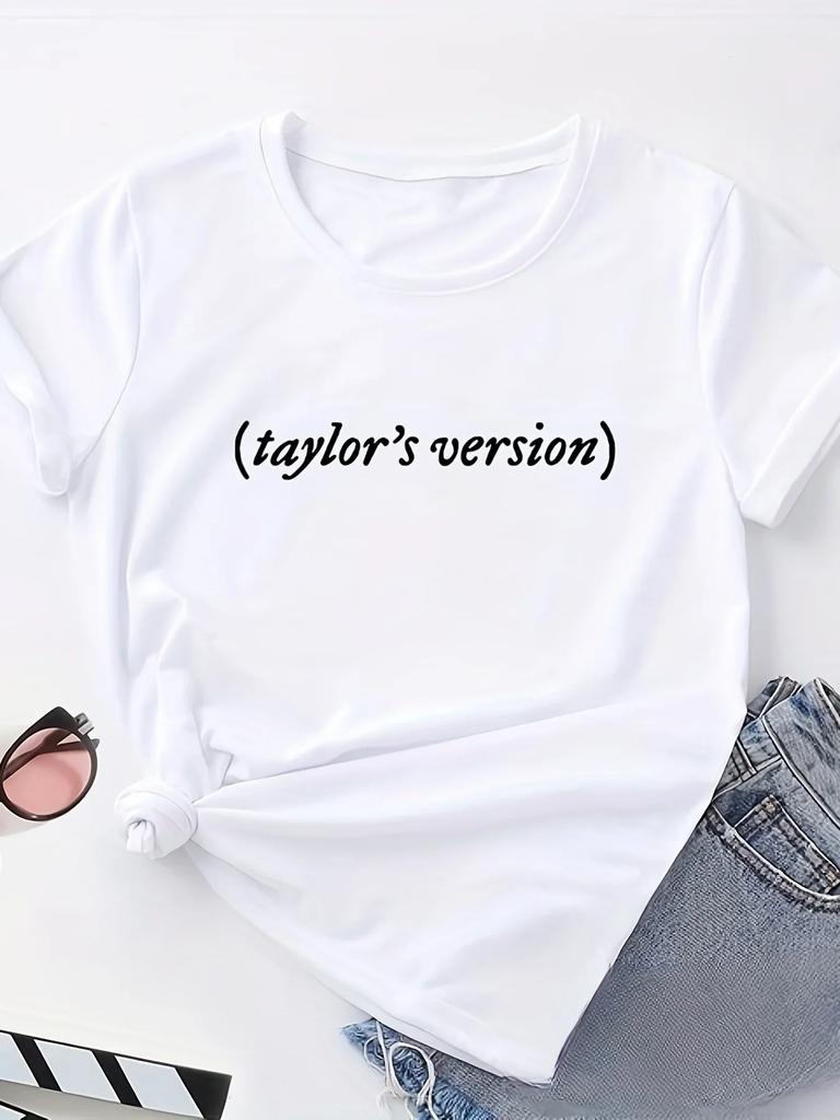 Taylor‘s Version Print T-shirt Unisex Funny Summer Short Sleeve Black White Pink Colors Tops Tee Girl Y2k Harajuku Clothes