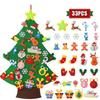 DIY Felt Christmas Tree with Detachable Ornaments Interactive Holiday Activity for Kids to Develop Motor Skills Wall Hanging Decor for Bedroom