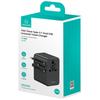Ładowarka Sieciowa Usams Travel Adapter  Cc310 3Xusb-C 70W 4W1 Us/Au/Eu/Uk Czarny