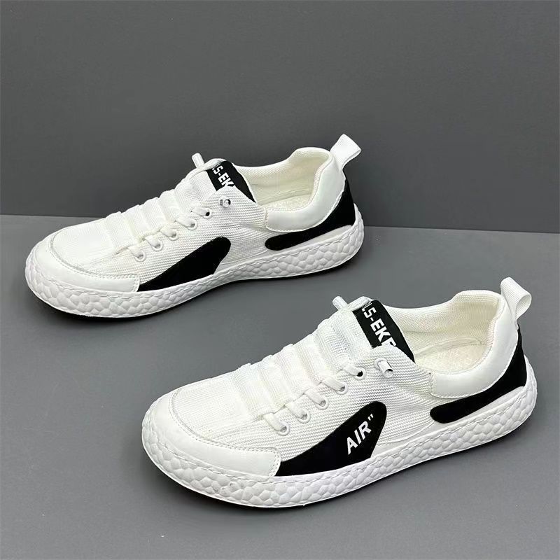Summer men's shoes color matching mesh breathable fashion casual versatile men's shoes college style sports shoes board shoes
