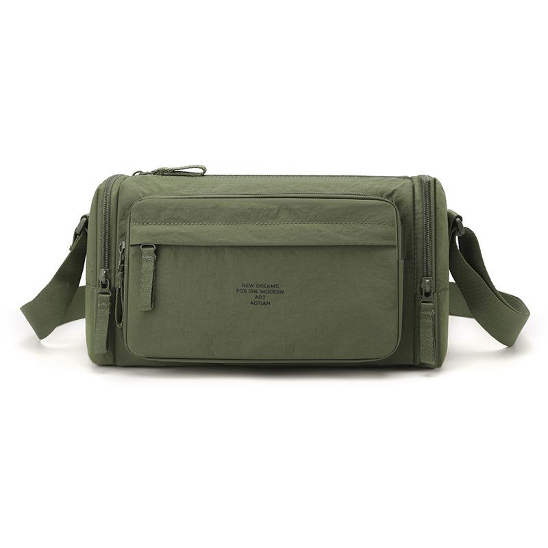 Minimalist Men's Crossbody Bag with Multiple Zipper Compartments for Urban Lifestyle