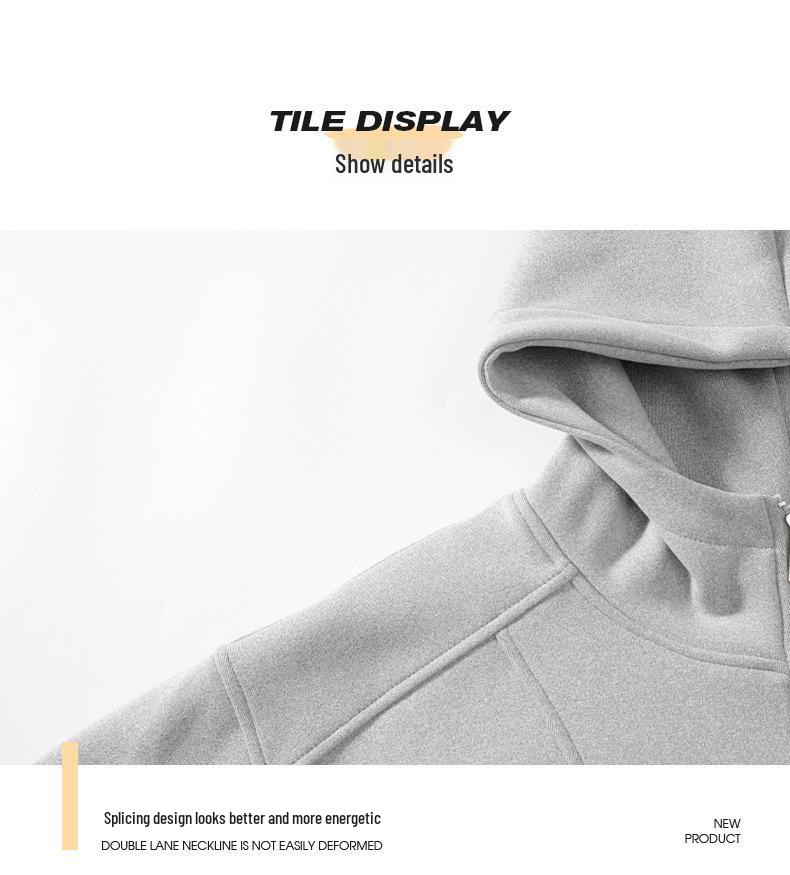 Men's Autumn/Winter 2025 Fleece-Lined Hooded Cardigan Sweatshirt, Heavyweight Casual Jacket for Teen Boys.