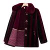 Grandma Winter Faux Mink Velvet Coat - New Style Fur Collar Jacket for Middle-Aged & Elderly Women, High-End Mom's Warm Clothing