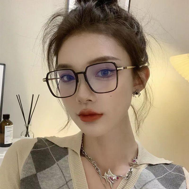 Korean Version Myopia Finished Glasses Fashion Unisex Oversize Near Sight Glasses Blue Light Blocking Eye Protection Eyeglasses