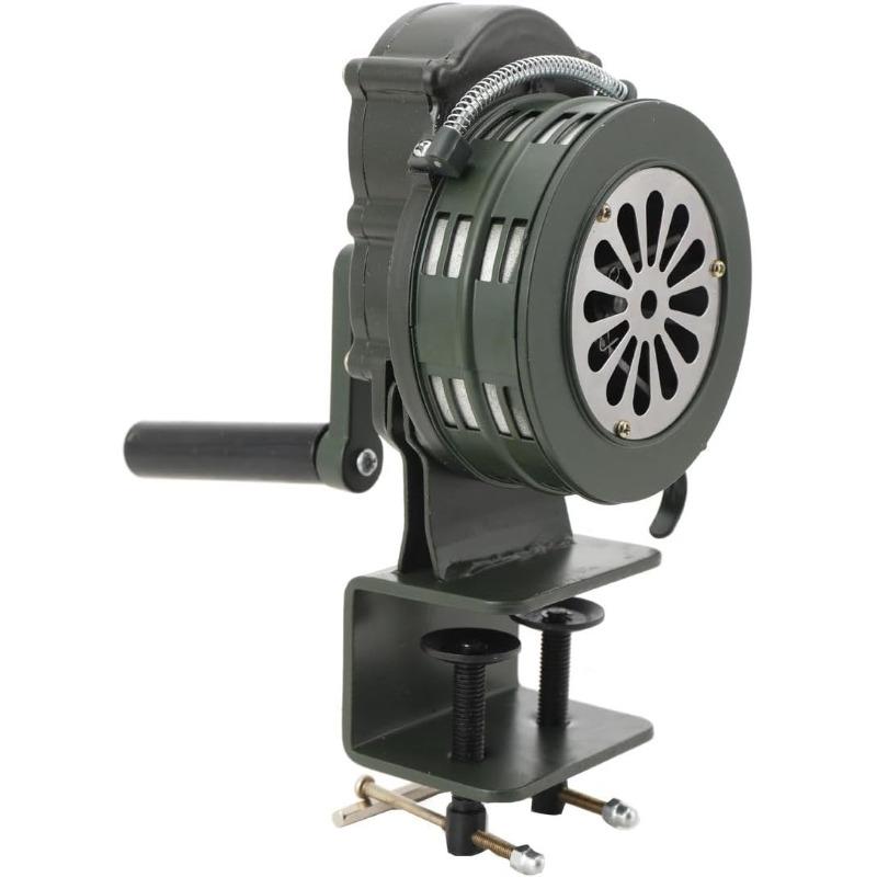 Hand Crank Alarm - Portable Manual Siren for Emergency Alerts, 100 dB Sound, Portable Handheld Air Raid Siren, Ideal for Factories, Campsites