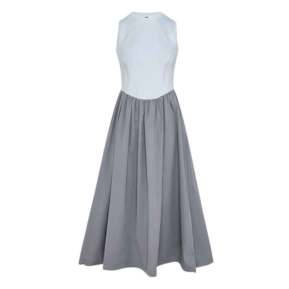 Adidas Neo Dress Sporty Color Block Round Neck Slim Fit Sleeveless Dress Women dress KS5168 2XL