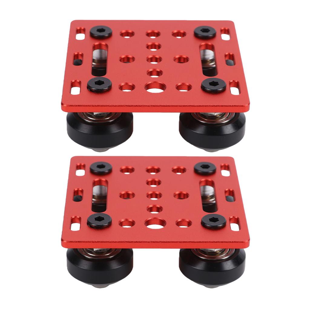 2 Pcs V Wheel Plate Gantry Rod Plate and 4 Solid POM Wheels for 2020 Aluminum Extrusion CNC 3D Printer