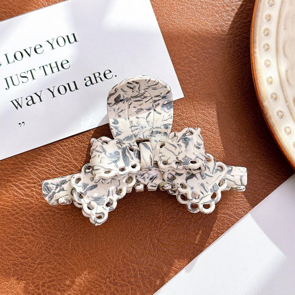 Cute Acetate Lace Bow Hair Claw Clip In Various Colors For Stylish Hair Accessories