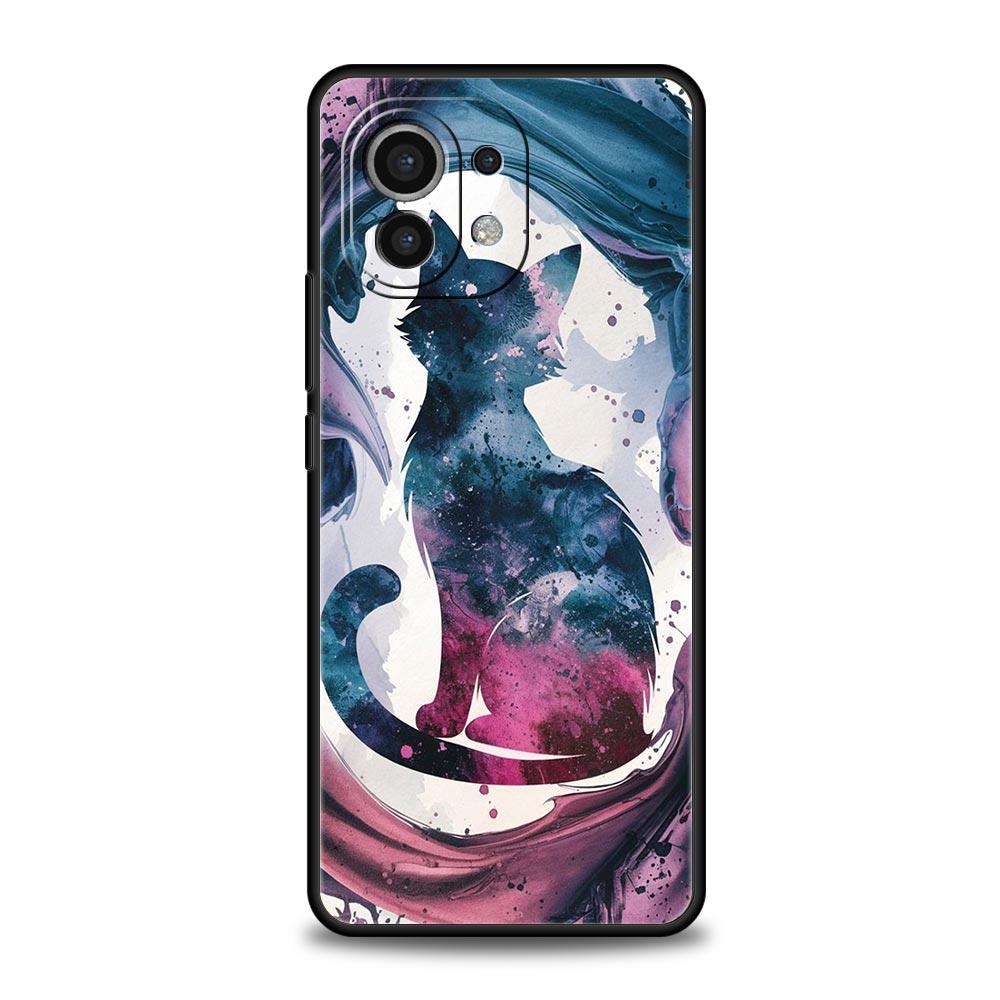 Cute Cat Phone Case Cover for Xiaomi Mi 17 15 14 13 12 11 Ultra 15T 14T 13T 12T 11T Pro Lite 5G Soft TPU Shell Fundas Capas Bags