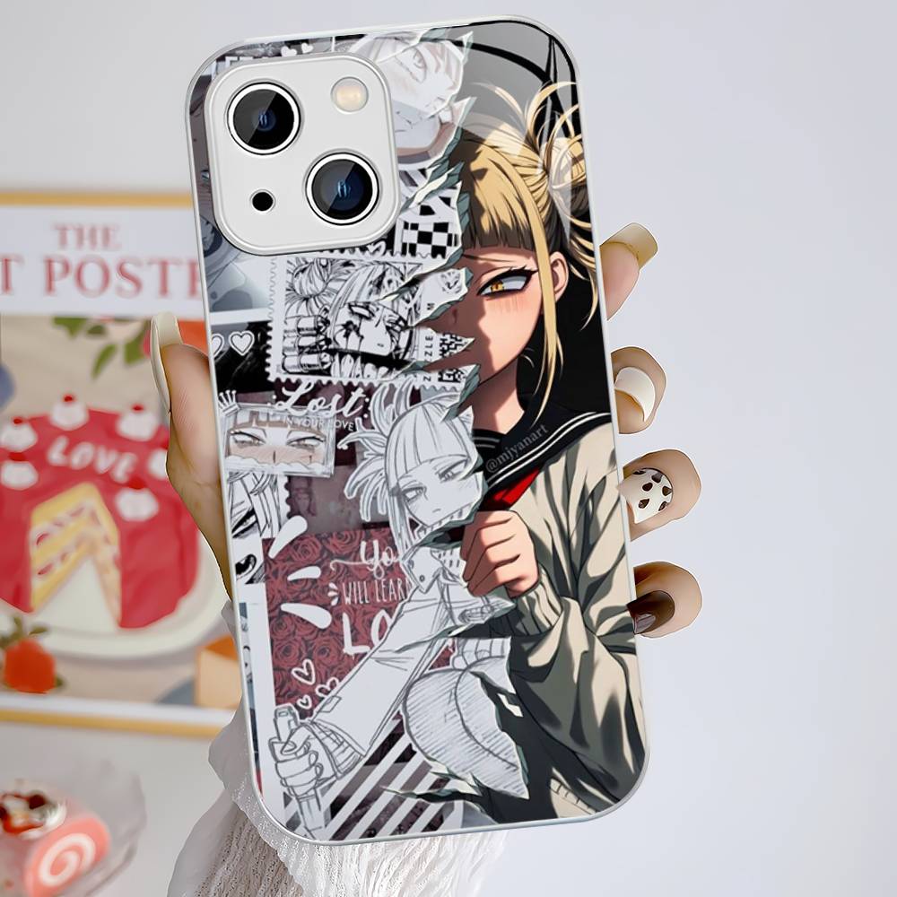 Toga Himiko My Hero Academia Tempered Glass For Iphone 14 13 12 11 Pro Mini XS MAX 14Plus X XS XR Cover