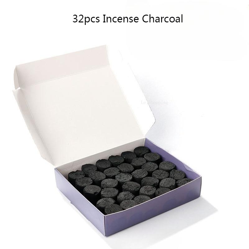 30pcs Incense Charcoal Natural Raw Materials/No Additives Incense Seal Furnace Fire Buried Carbon Hand Stove Warming Charcoal Incense Charcoal