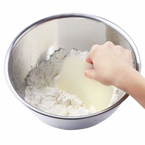 Kai Corporation KAI Scraper, Embossed White, and Rolling Pin Set with Ring, DL6288, Made In Japan, DL6311