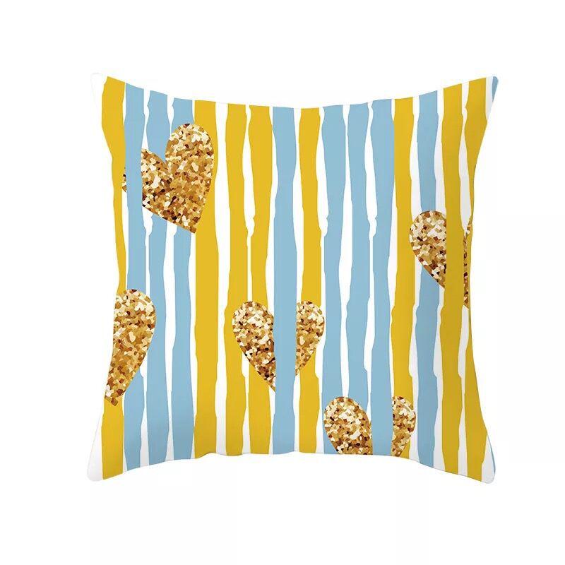 Nordic Blue Geometric Elk Pillow Cover Home Sofa Cushion Cushion Cover