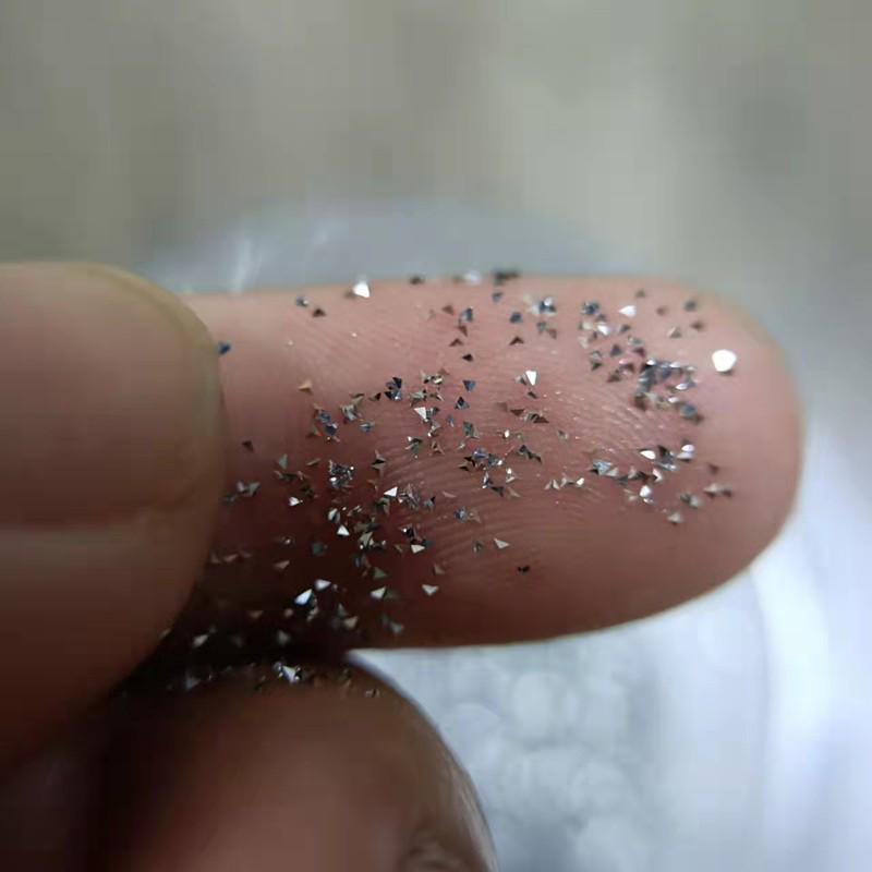 3D High Flash Glass Rhinestone Nail Art Silver White Pearlescent Sugar Glitter