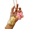 999 Pure Gold Beckoning Cat Keyring/Charm: 'Princess Wealth, Fortune Awaits' 20mg Gift for Loved Ones