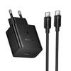 HOCO N77 GaN PD 45W Fast Charger Kit, USB‑C Wall Charger EU Plug with USB‑C Cable Included
