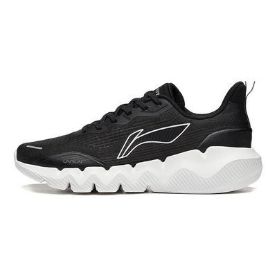LiNing Dynamic Fabric TPU Reflective Letter Low-Top Running Shoes Men Sneakers Black ARST045-1