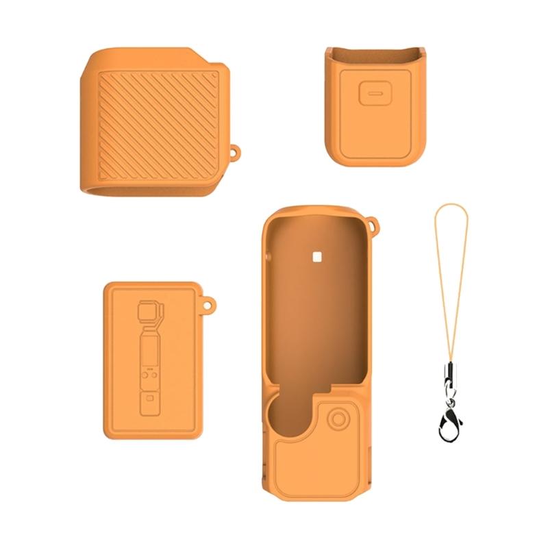 Fashionable Silicone Case Skin For Pocket 4 Camera Cover Vertical Stand And Wrist Strap NonSlip Grip Protectors