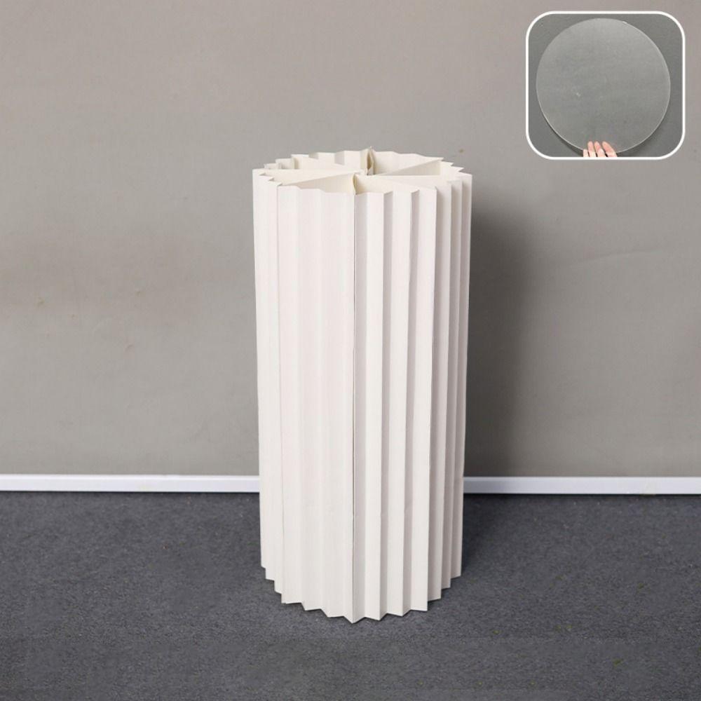 Multi-size Paper Folding Cylinder White Cake Stand Creative Dessert Table Stand  Wedding Decoration