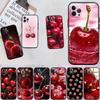 LO24 Cherry Fruit Soft Shell Phone Case for Samsung Galaxy S20 S21 S22 Ultra FE + Plus A21S A22 A24 A25 A26 A30 A30S A31