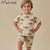 Boys Summer Outfit Cotton Short Sleeve Tshirt And Shorts Set For Kids Ages 3 To 8