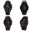 Men Casual Quartz Analog Silicone Band Stainless Steel Round Sports Wrist Watch