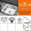 Thickened 304 Stainless Steel Round Corner Single Kitchen Sink