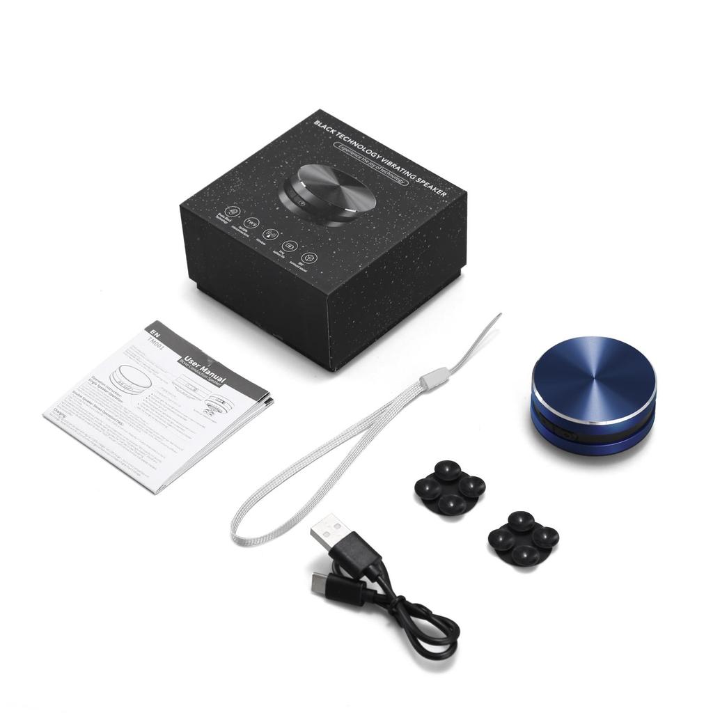 Vibration Speaker | 360° Surround Sound, Bluetooth 5.1, TWS Stereo, Aviation Aluminum, Strong Suction Cup - Portable Wireless Speaker