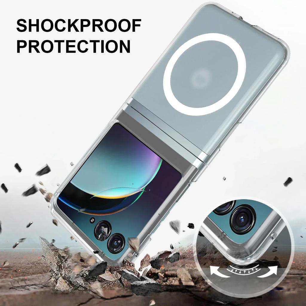 Vysoce HD Průhledný Kryt na Telefon Pro MOTO RAZR 60 Pro Ultra 50 40 Plus Magnetický Bezdrátové Nabíjení Ultra Tenký Ochranný Kryt