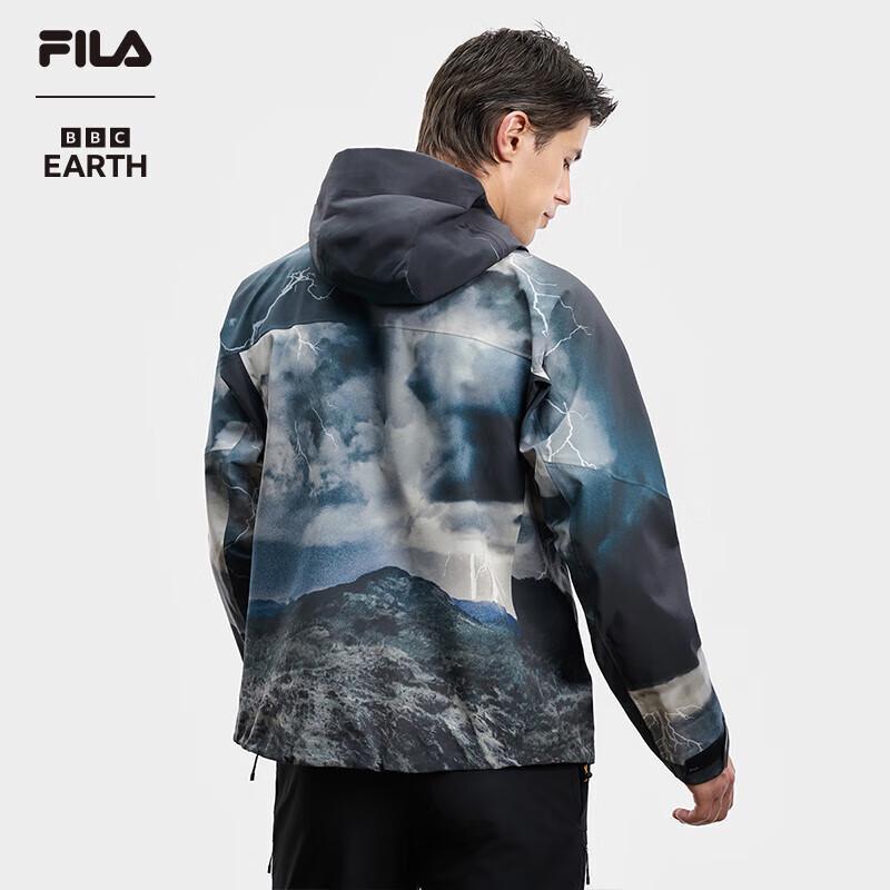 FILA Men s 2024 Autumn Full Print Hooded Woven Jacket M
