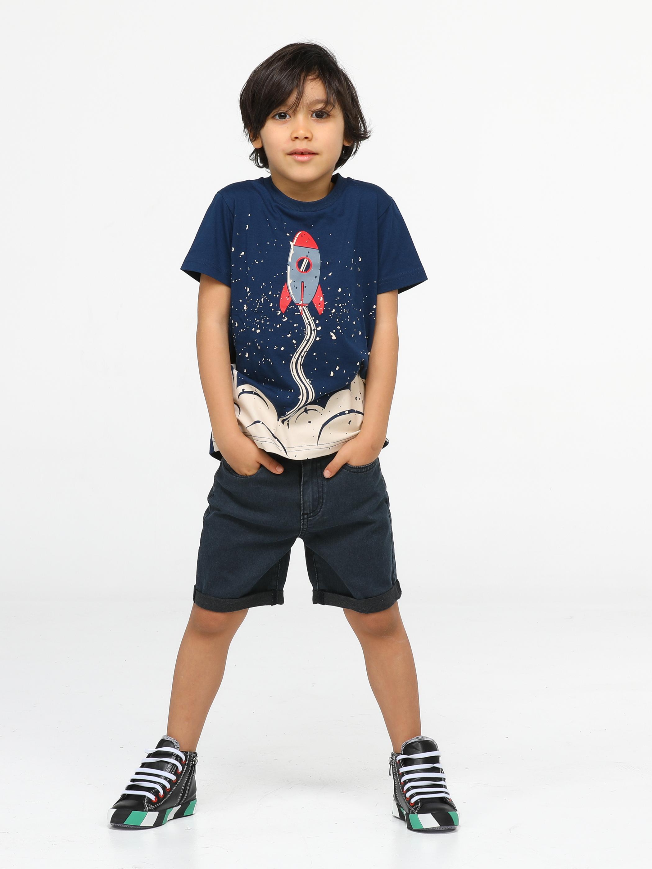 

Rocket Denim Şort + T-Shirt Takım 3 Yaş індиго