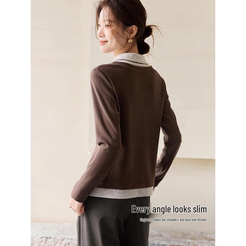 Women's Retro Melard Colorblock Patchwork Shirt