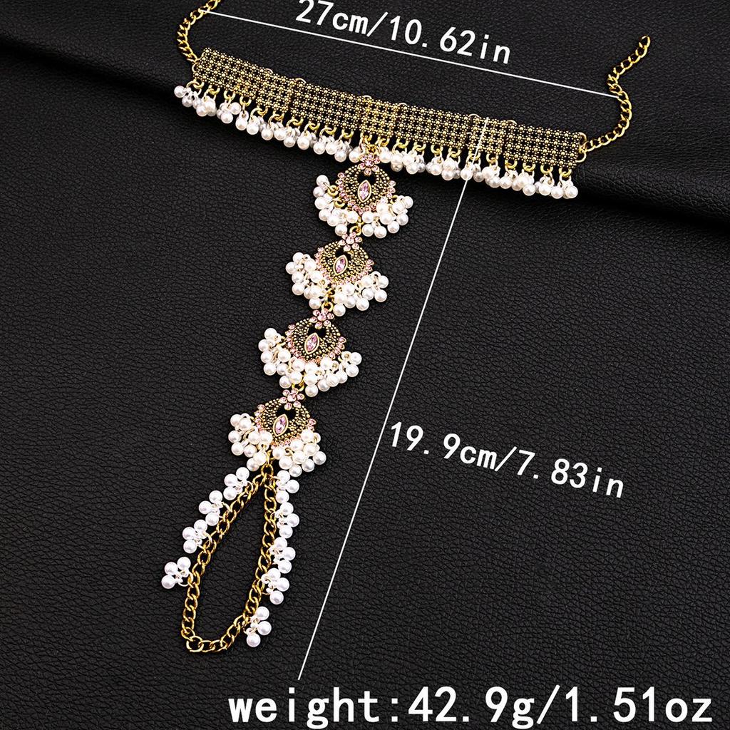 Retro Ethnic Geometric Water Drop Anklet - Bohemian Style Round Foot Ornament