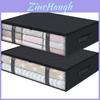 Bed Bottom Storage Bag With Transparent For Bedroom Closet Organization