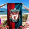 Ręcznik plażowy z nadrukiem Liverpool F.C., Wszechstronny lekki chłonny ręcznik plażowy na basen, surfing, jogę, do łazienki, idealny prezent urodzinowy, świąteczny