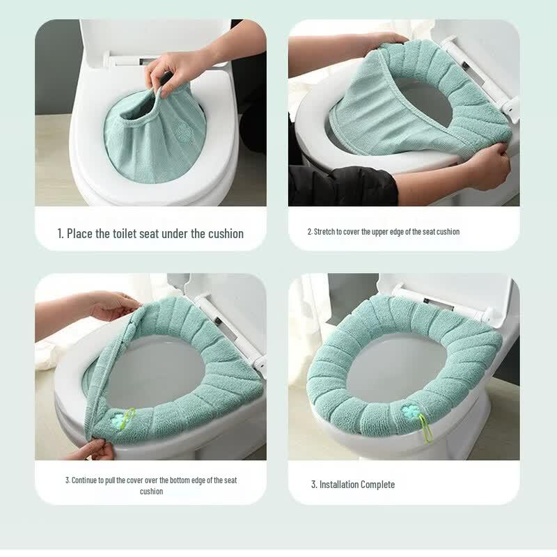 Haishidike Winter Plush Knitted Toilet Seat Covers (10-Pack)