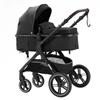 YAZOCO - 3-in-1 Kombikinderwagen - Mit Babywanne-Autositz - Bis 15 kg - Schwarz