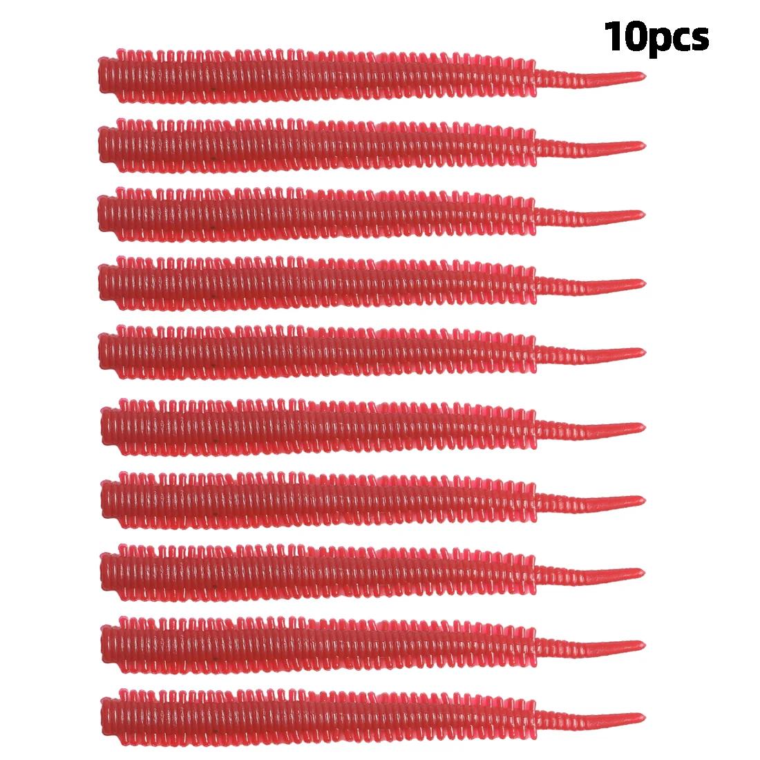 

10 PCS road runner lures bionic sea sandworms soft bait to simulate the real lures fishing lures multi-color not easily brok красный