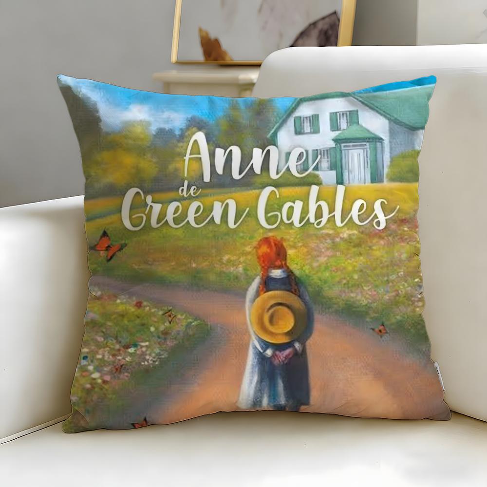 classic novel Anne of Green Gables Cushion Cover Soft EasyWash Pillow Case Versatile for Couch Bed Travel and Office