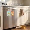 Animal Magnetic Decoration Clean Dirty Dishwasher Magnet, Acrylic Cartoon Sign, Decorative Kitchen Supplies Double-Sided & Magnet for Heavy Duty Sign