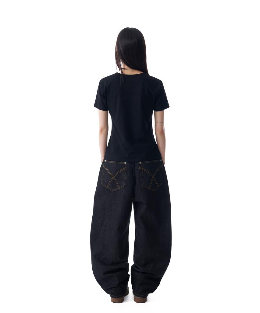 AAKAM Laced Cros2 Patch Half Top (Black)